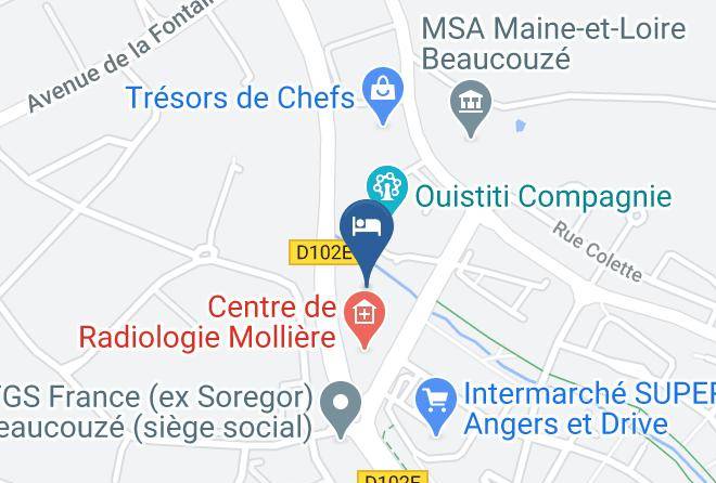 Maine Et Loire - Hotel Kyriad Angers Beaucouze Maps