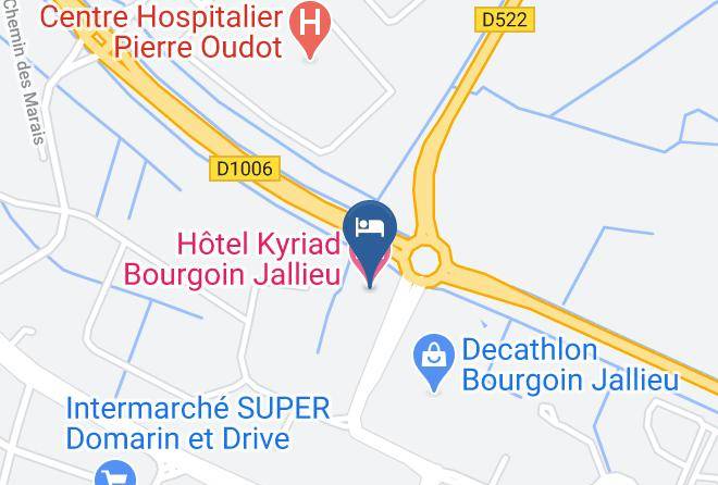 Isere - Hotel Kyriad Bourgoin Jallieu Maps