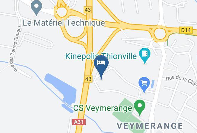 Hotel Kyriad Design Enzo Thionville Map