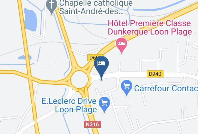 Nord - Hotel Kyriad Dunkerque Loon Plage Maps