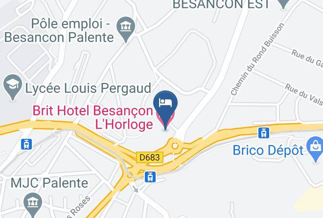 Doubs - Brit Hotel Besancon L'horloge Maps