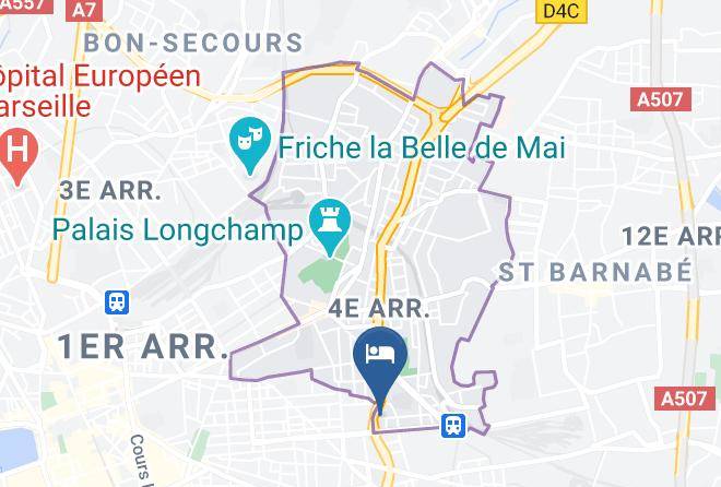 Hotel Kyriad Marseille Blancarde Timone Map