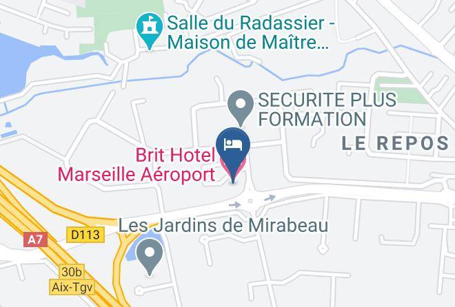 Bouches Du Rhone - Brit Hotel Marseille Aeroport Maps