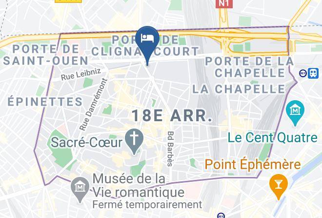 Paris - Hotel Kyriad Porte De Clignancourt Maps