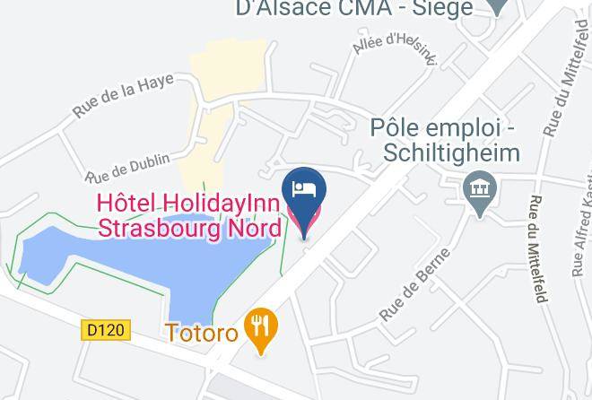 Bas Rhin - Hotel Holidayinn Strasbourg Nord Maps