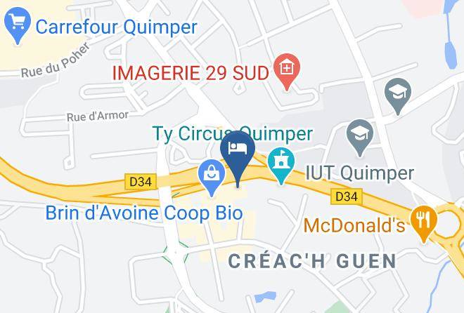 Finistere - Hotel Kyriad Quimper Sud Maps