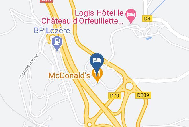 Lozere - Hotel Kyriad Saint Chely D'apcher Aire De La Lozere Restaurant Eureka Maps