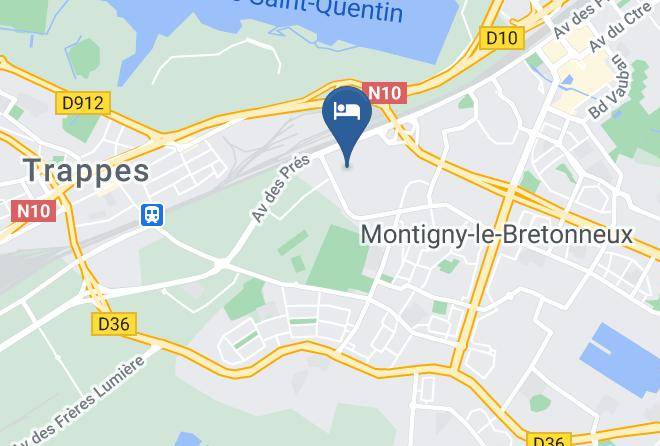 Hotel Kyriad Saint Quentin En Yvelines Map