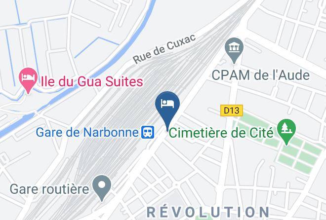 Aude - Hotel L'alsace Gare Sncf Maps