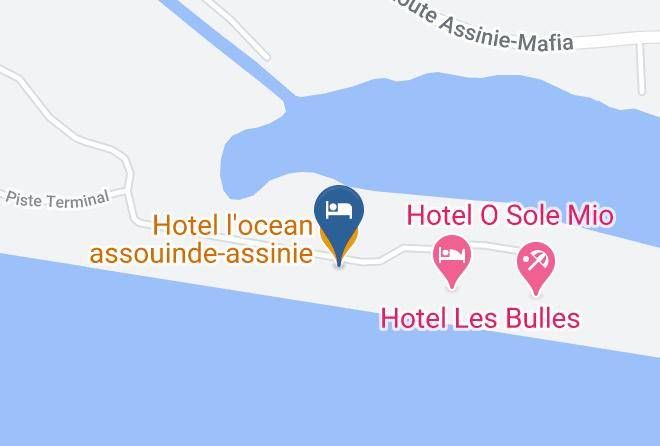 Adiake - Hotel L'ocean Assouinde Assinie Maps