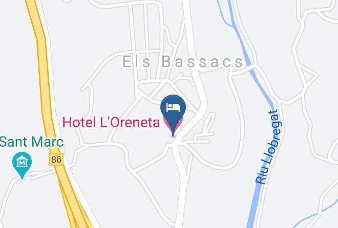 Barcelona - Hotel L'oreneta Maps
