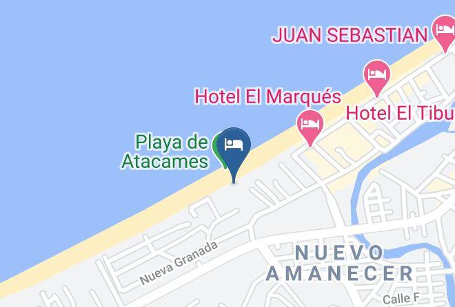 Atacames - Hotel La Aldea Maps