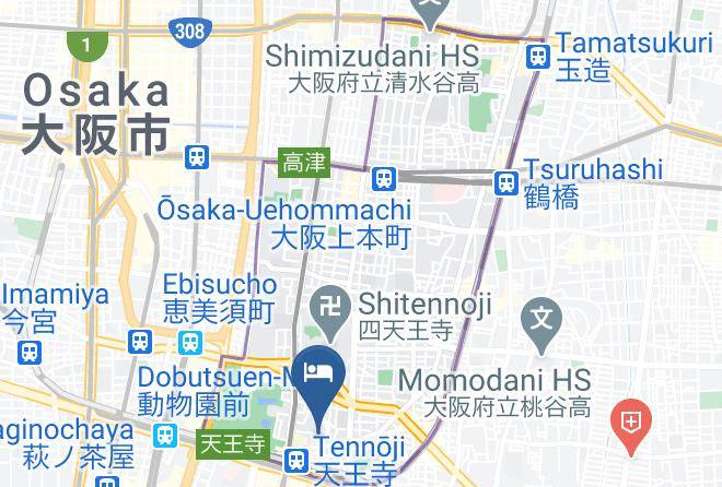 Osaka City Tennoji Ward - Hotel La Aroma Tennoji Maps