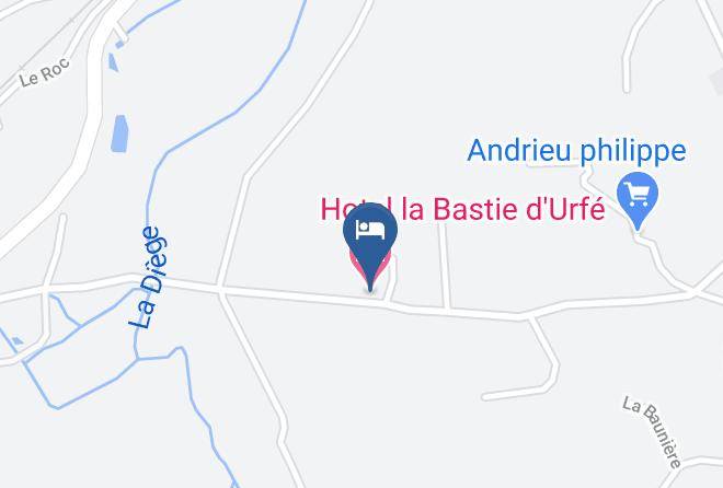 Aveyron - Hotel La Bastie D'urfe Maps