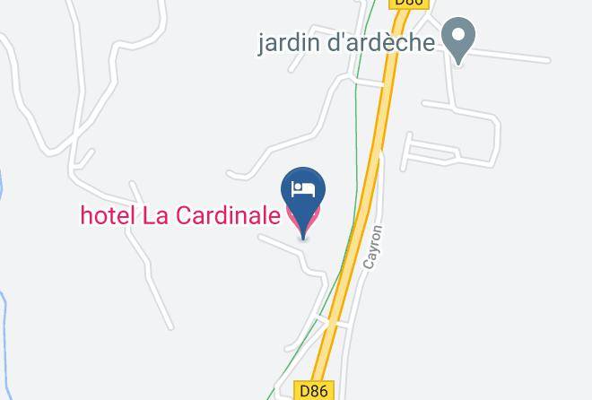 Ardeche - Hotel La Cardinale Maps