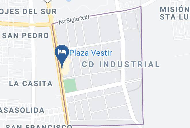Aguascalientes Ciudad Industrial - Hotel La Cascada Maps