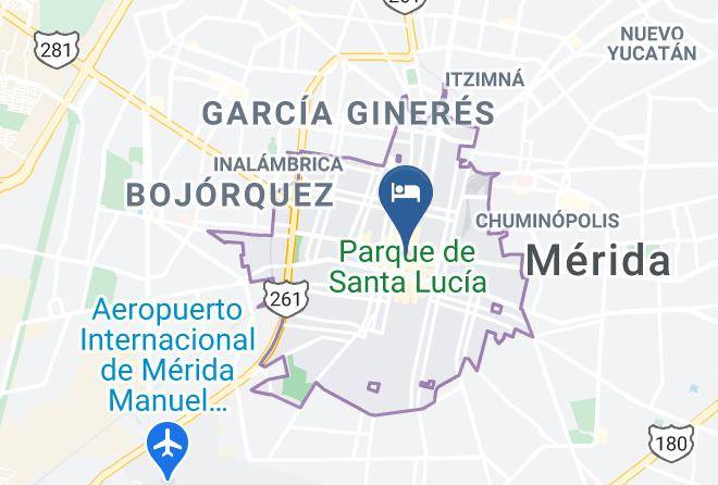 Merida - Hotel La Catedral Merida Maps