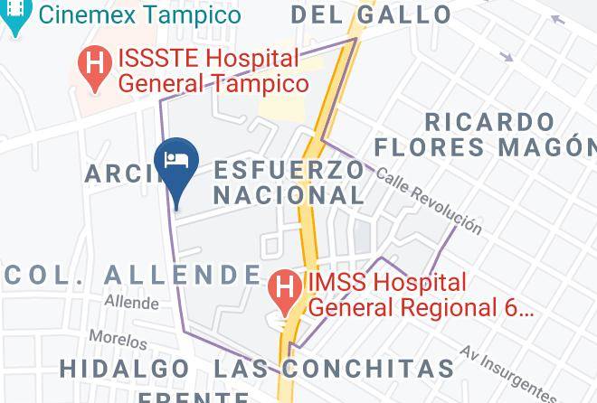 Ciudad Madero - Hotel La Central Maps