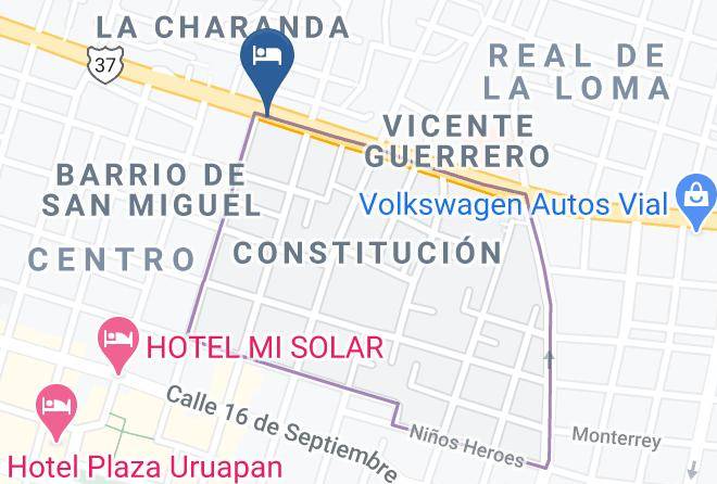 Uruapan - Hotel La Charanda Maps