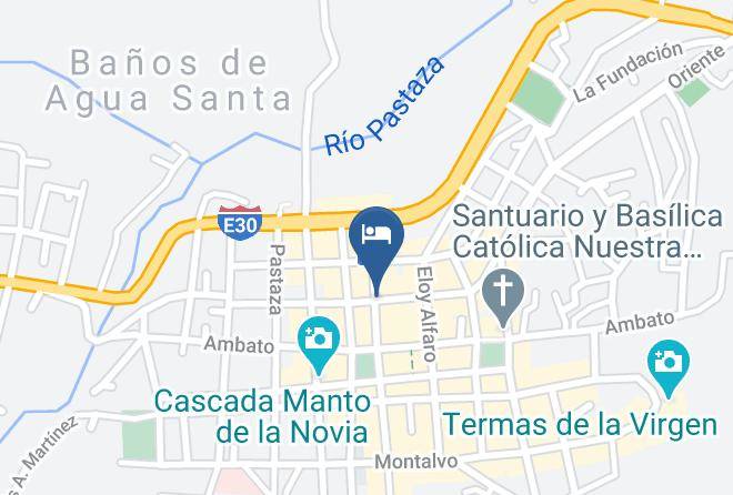 Banos De Agua Santa - Hotel La Cumbre En Banos Ecuador Maps
