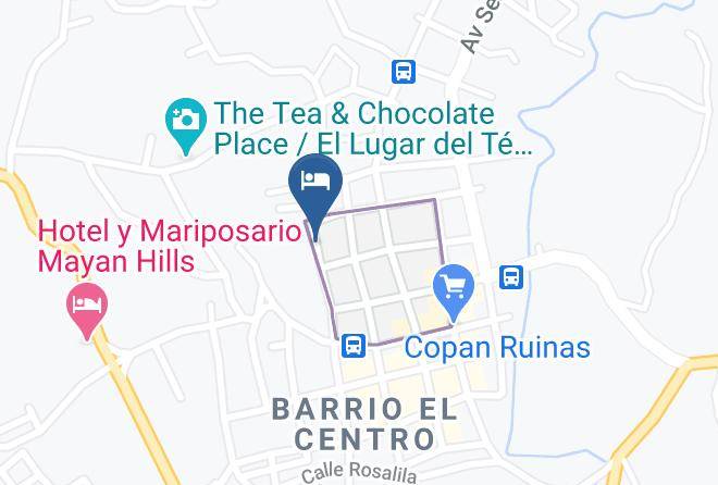 Copan Ruinas - Hotel La Escalinata Maps