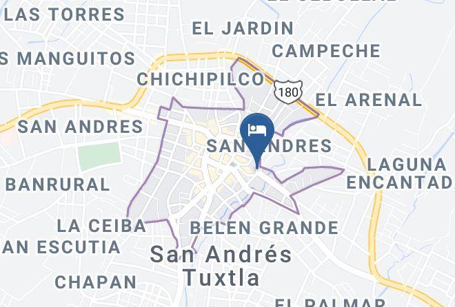 San Andres Tuxtla - Hotel La Escondida Maps