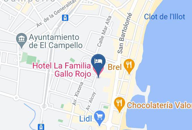 Alicante - Hotel La Familia Gallo Rojo Maps