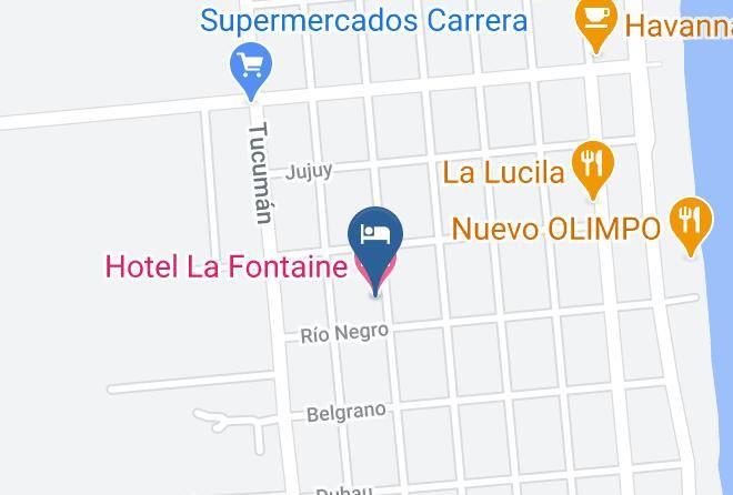 Mar Del Tuyu - Hotel La Fontaine Maps
