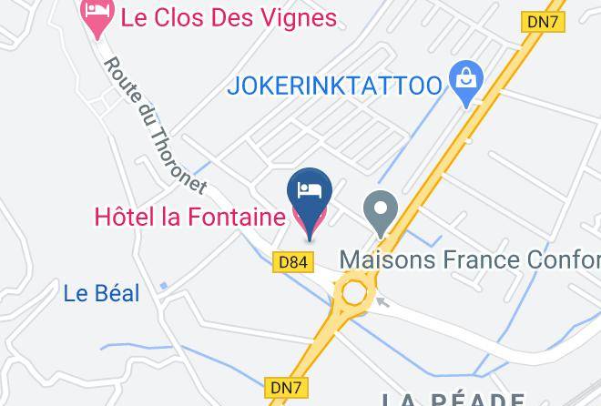 Var - Hotel La Fontaine Maps