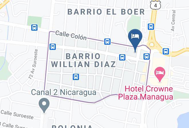Managua - Hotel La Fragata Maps