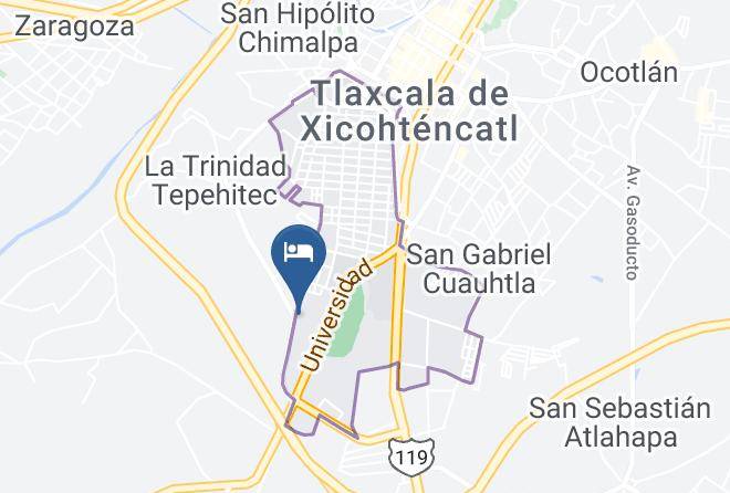 Tlaxcala La Trinidad Tepehitec - Hotel La Frontera Maps