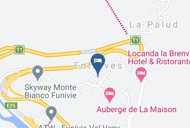 Aosta - Hotel La Grange Maps