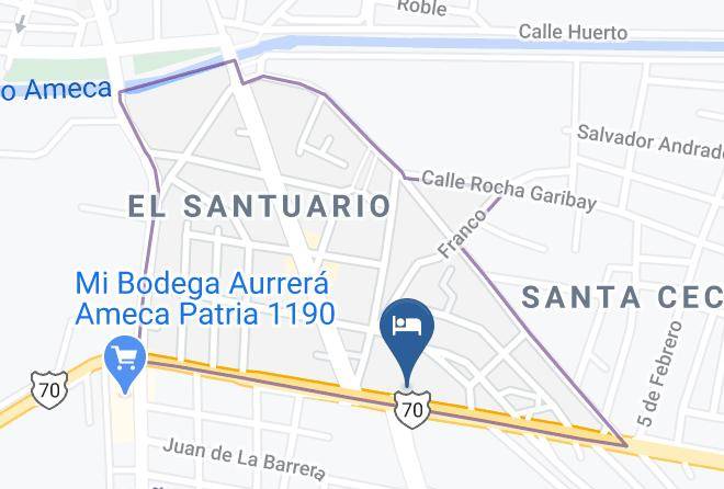 Ameca - Hotel La Hacienda Maps