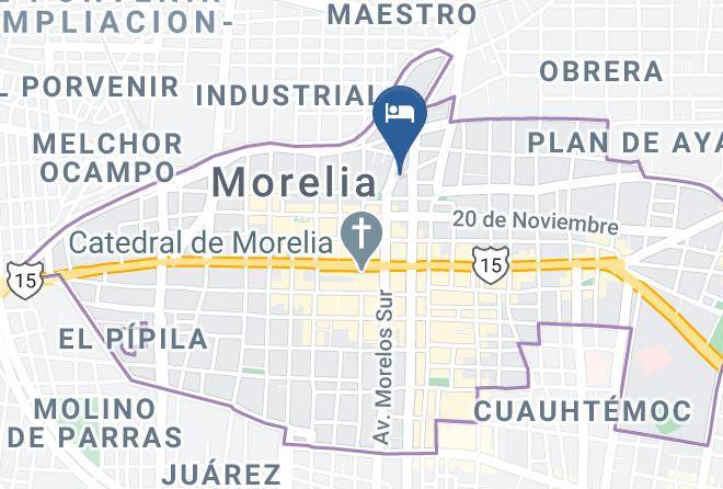 Morelia - Hotel La Luz Maps