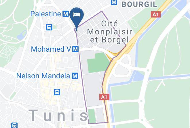 Tunis - Hotel La Maison Blanche Maps