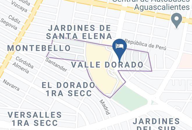 Aguascalientes Valle Dorado - Hotel La Mansion Suiza Maps