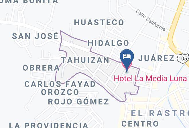 Huejutla De Reyes - Hotel La Media Luna Inn Maps