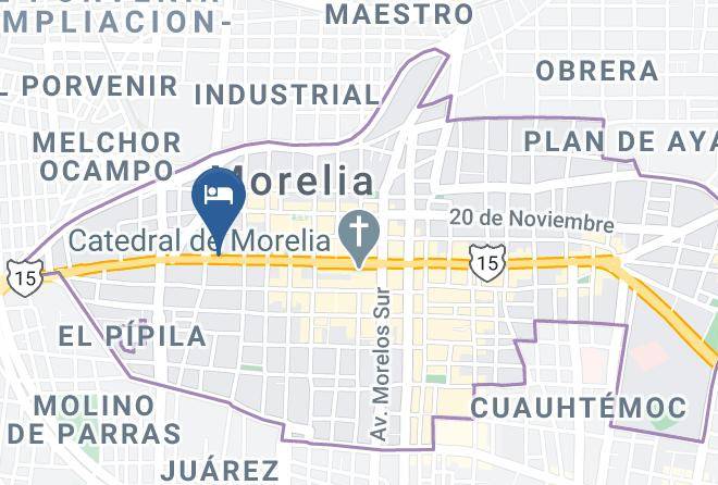 Morelia - Hotel La Merced Maps