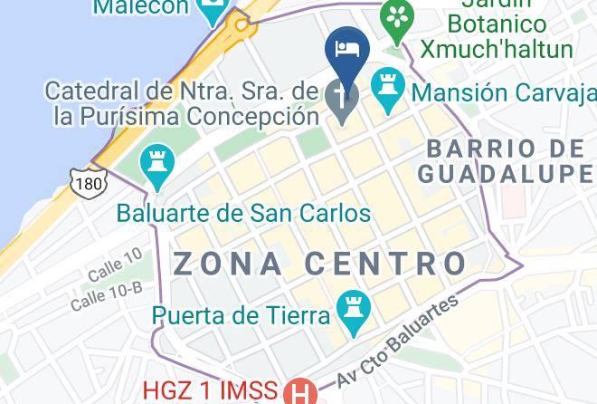 Campeche San Francisco De Campeche Centro - Hotel La Muralla Maps