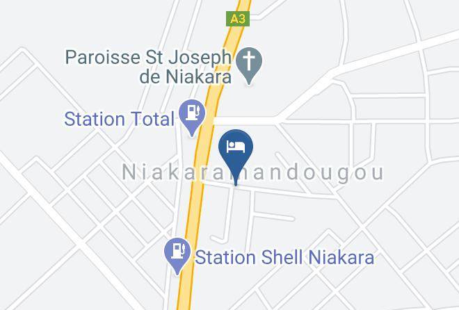 Niakaramandougou - Hotel La Paix Maps