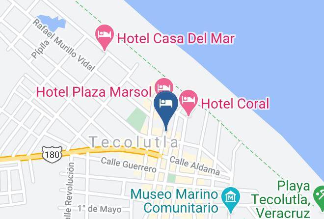 Tecolutla - Hotel La Puertecita Maps