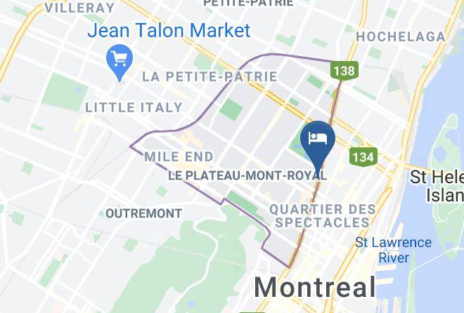 Montreal - Hotel La Residence Du Voyageur Maps