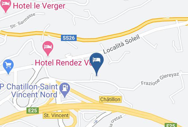 Aosta - Hotel La Rocca Sport & Benessere Maps