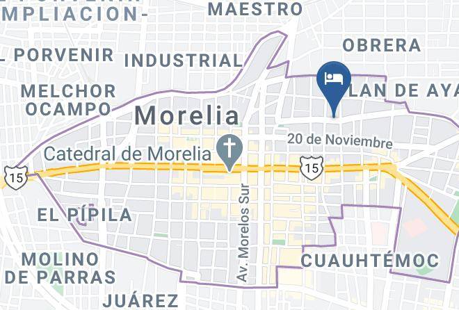 Morelia - Hotel La Siesta Del Fauno Maps
