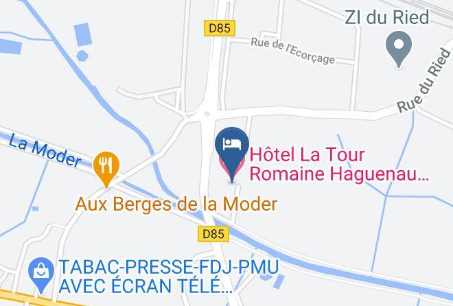 Bas Rhin - Hotel La Tour Romaine Haguenau Strasbourg Nord Maps