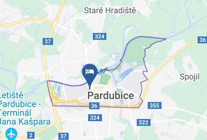 Pardubice - Hotel Labe As Maps