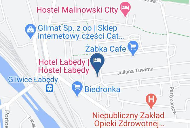 Gliwice - Hotel Labedy Maps