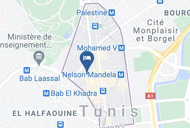 Tunis - Hotel Lafayette Maps