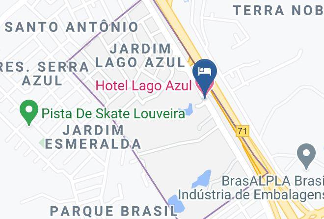 Louveira - Hotel Lago Azul Maps