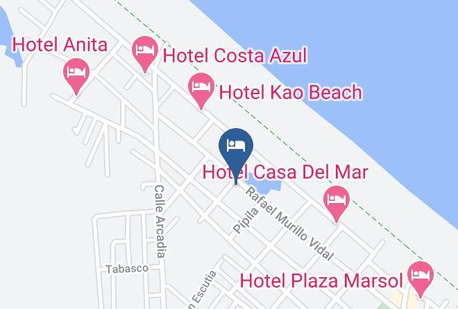 Tecolutla - Hotel Laguna Beach Maps